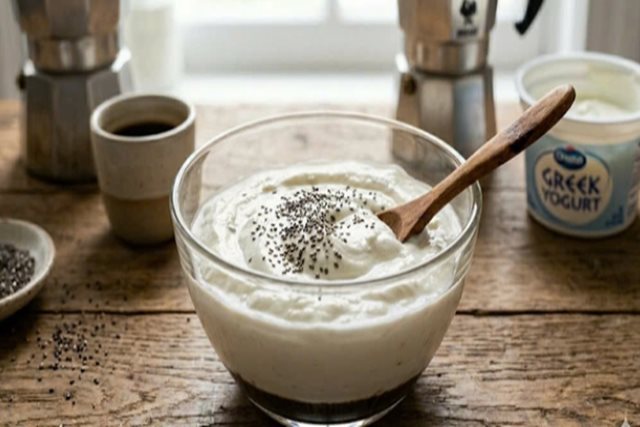 Công thức sữa chua Hy Lạp với cà phê có lợi nhất cho đường ruột